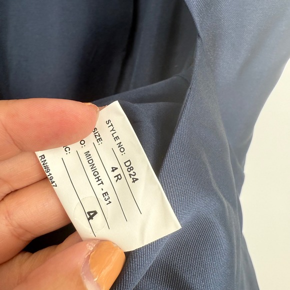 Alfred Sung Jewel Neck Bowed Open-Back Trumpet Dress With Front Slit Size 4 - Picture 8 of 12
